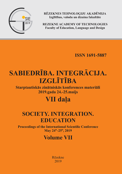 					View Vol. 7 (2019): SOCIETY. INTEGRATION. EDUCATION. Proceedings of the International Scientific Conference. May 24th-25th, 2019, Volume VII, PSYCHOLOGY
				
