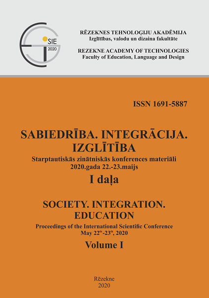					View Vol. 1 (2020): SOCIETY.INTEGRATION.EDUCATION. Proceedings of the International  Scientific  Conference. May 22nd-23rd, 2020, Volume I, HIGHER EDUCATION
				