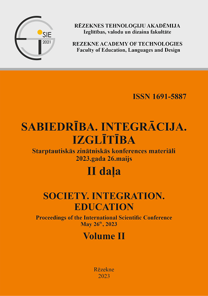 					View Vol. 2 (2023): SOCIETY.INTEGRATION.EDUCATION. Proceedings of the International Scientific Conference. May 26th-27th, 2023
				