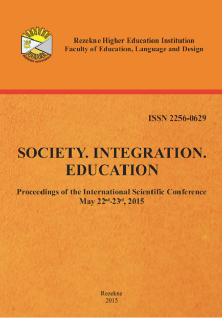 					View Vol. 4 (2015): SOCIETY. INTEGRATION. EDUCATION. Proceedings of the International Scientific Conference May 22nd-23rd, 2015, Volume IV
				