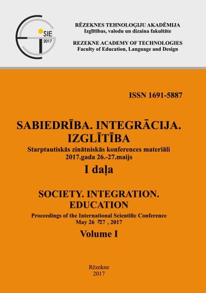 					View Vol. 1 (2017): SOCIETY. INTEGRATION. EDUCATION. Proceedings of the International Scientific Conference May 26th-27th, 2017, Volume I
				