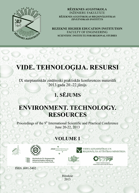 					View Vol. 1 (2013): Environment. Technology. Resources. Proceedings of the 9th International Scientific and Practical Conference. Volume 1
				