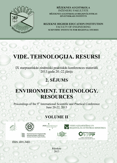 					View Vol. 2 (2013): Environment. Technology. Resources. Proceedings of the 9th International Scientific and Practical Conference. Volume 2
				