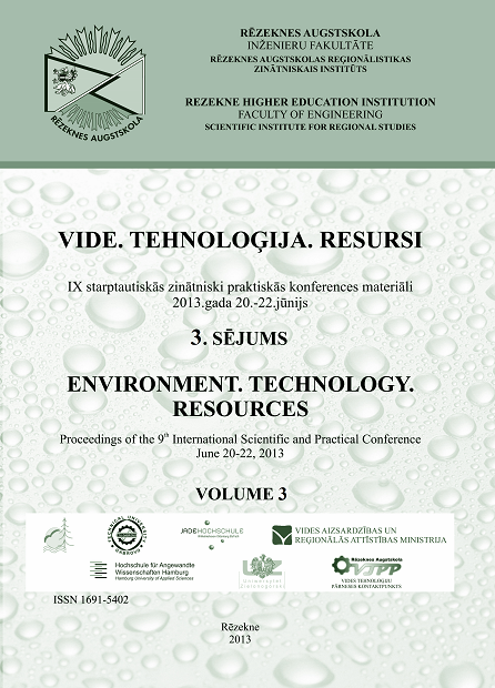 					View Vol. 3 (2013): Environment. Technology. Resources. Proceedings of the 9th International Scientific and Practical Conference. Volume 3
				