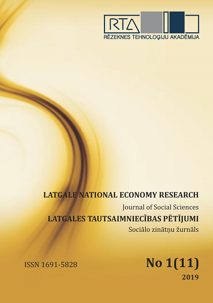 					View Vol. 1 No. 11 (2019): Latgale National Economy Research
				
